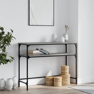 vidaXL - Wandtafel - 100x35,5x75 - cm - bewerkt - hout - grijs - sonoma - eikenkleurig