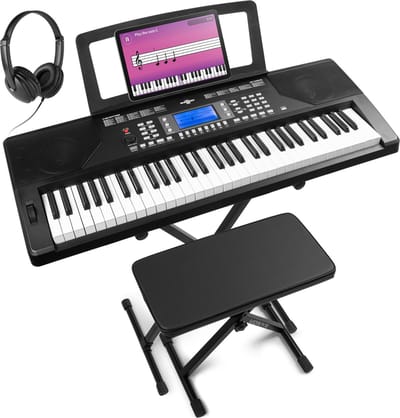 MAX Rhapsody61P keyboard set - met standaard, bankje en koptelefoon - 61 aanslaggevoelige toetsen