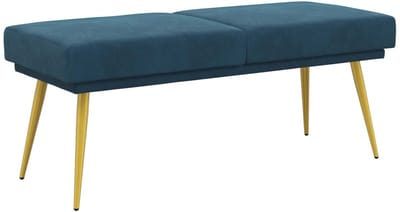 vidaXL - Dubbel-laags - bank - Blauw - 120 - x - 45 - x - 46 - cm - fluweel