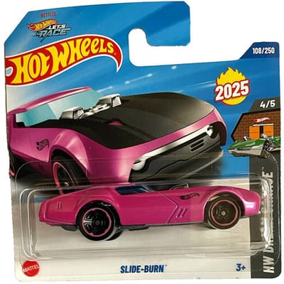 HOT WHEELS SLIDE BURN BLACK/PINK 2025 108/250 HW DREAM GARAGE 4/5
