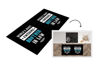 Keukenloper - Loper keuken - Broer - Familie - Quote - 120x60 cm - Keukenloper vinyl