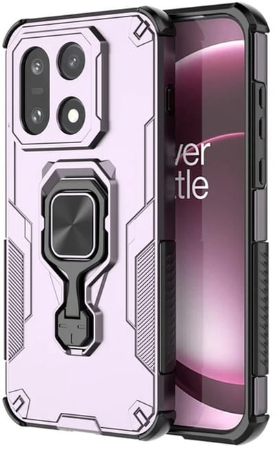 MobyDefend Hoesje - Geschikt voor OnePlus 15 - Dubbelgelaagde Pantsercase Met Standaard - Roze