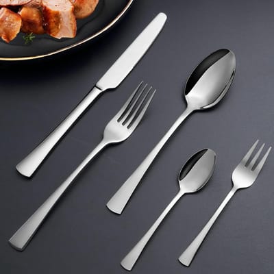 Candala Bestekset voor 6 personen, 30-delige roestvrij stalen bestekset, met mes, vork, lepel, hoogwaardig roestvrij stalen bestek, vaatwasmachinebestendig.