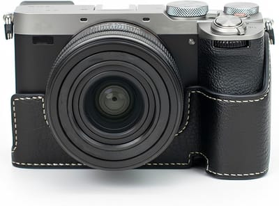 Compacte Camera Beschermhoes voor Sony Alpha 7C II - Op maat gemaakte PU Leren Tas met Handvat en Open Bodem, Ideaal voor Transport en Bescherming, Zwart