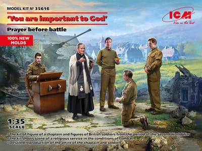 ICM Modelbouwpakket Militaire voertuigen - 35616 You are important to God - Prayer before Battle - Figuren Plastic - 1:35 - Modelbouw