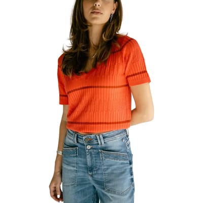 Dames-T-shirt Freeman T Porter Polane Fancy Rib