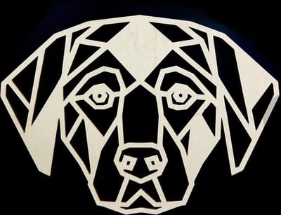 Houten Dierenkop • Houten Hond • Dierenkop Hond • Mega • Populier • Houten Dier • Wandecoratie