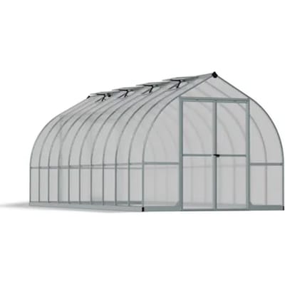 Canopia Tuinkas Bella 8x20 - Polycarbonaat - Zilver - 244x604x219cm