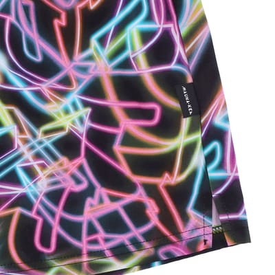 Heren neon korte broek X Triple J zwart/multi