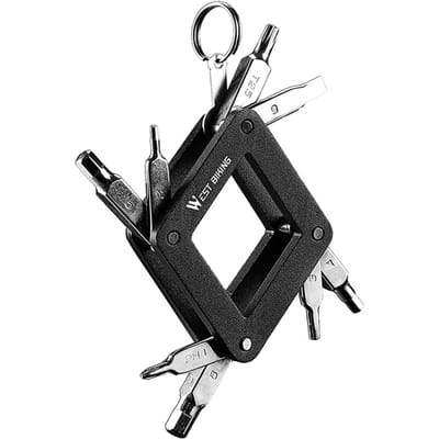 Tournevis de réparation de vélo multifonction en alliage d'aluminium, outils, Kit de tournevis Portable, vélo de route noir