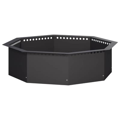 vidaXL - Vuurschaal - Ring - Zwart - 80 - x - 80 - x - 25 - cm - Staal