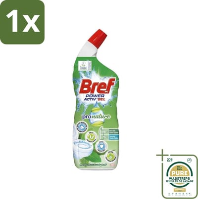 1 x Bref WC - Power Activ+ - Toiletreiniger - Gel - Eucalyptus - 700 ml- Toiletreiniging - Eucalyptus - Natuurlijke Reiniging - Duurzame Toiletreiniger - Milieuvriendelijk