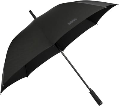HUGO BOSS Paraplu Double B Umbrella Black Zwart