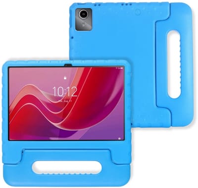 Lunso Geschikt voor Lenovo Tab M11 - EVA Schokbestendige Kinderhoes met handvat - Lichtblauw