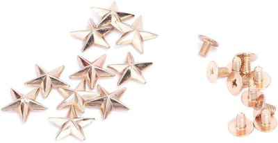 Punk Rock Stijl Stervormige Studs met Spikes - 10 Stuks 14mm voor Kleding, Tassen en Leren Accessoires