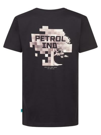 Petrol Industries - Jongens Backprint T-shirt Acadia - Zwart - Maat 128