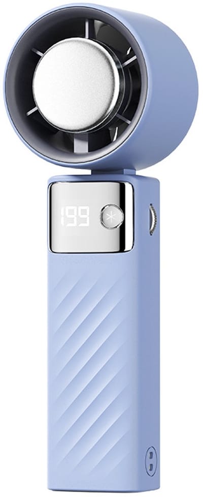 Draagbare ventilator, mini oplaadbare ventilator 4000mAh, kleine stille turboventilator met instelbare snelheden (1 tot 199), koelventilator voor kamperen, sporten en reizen (blauw)