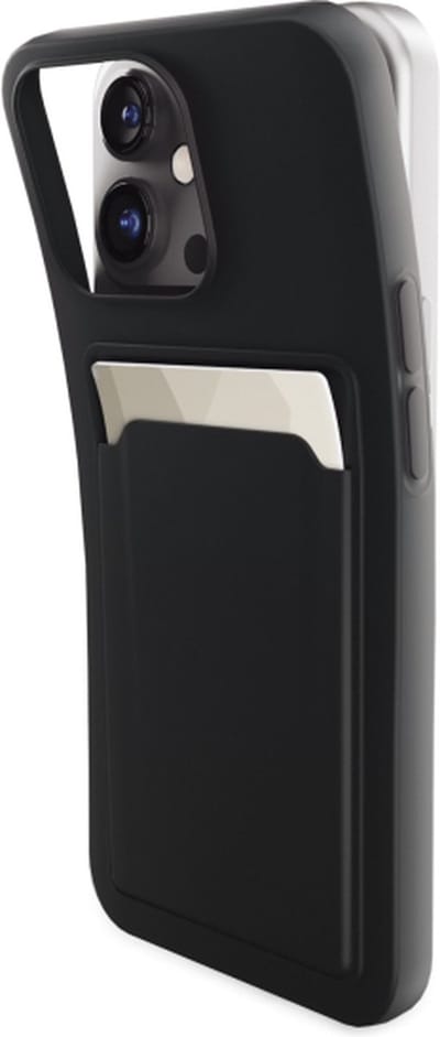 Mobilize Rubber Gelly Card Case - Geschikt voor Apple iPhone 16 - Matt Black