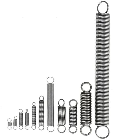 Trekveren met haken - Verlengsveren - Krachtoverbrenging - Dubbele haak - 6mm x 60mm - Metaal