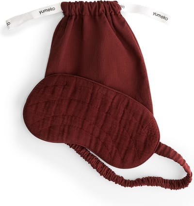 Yumeko slaapmasker mousseline katoen arch bordeaux