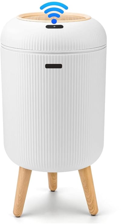Automatische Prullenbak - Sensor Afvalbak - Hygiënisch Afval Verwerken - Contactloze Opening - 10L - Wit