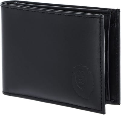 oxmox Leren portemonnee Leather RFID Protect Pocketbörse Freedom Lion Embossed Black zwart