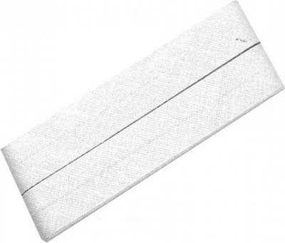 Biaisband wit - biesband geschikt voor zomen - 20 mm x 2 m - biais band katoen - oaki doki