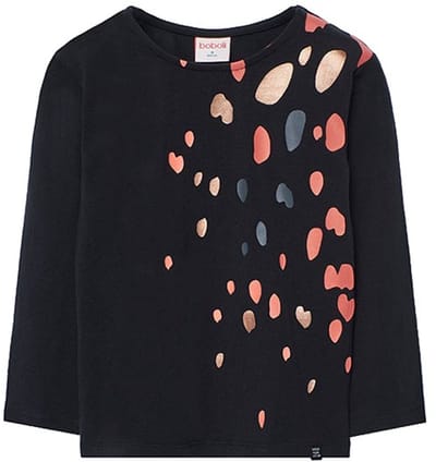 Boboli Stretch Knit T-shirt Met Lange Mouwen Zwart 4 Years Meisjes
