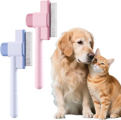 Haarborstels voor Honden en Katten, Vlooienkam voor Dieren, Verwijder Loose Haar en Klitten