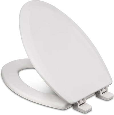 Toiletbril Hout - WC bril Toiletdeksel - Badkamer Verbeteren - Gegoten Polypropyleen Schaal - 6 stuks - Wit