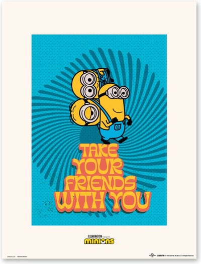 Poster Minions - Take Your Friends - With You 30x40cm
