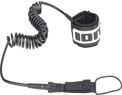 ION - Leash - Coiled Kneestrap - 8" - Zwart - Enkelkoord - Stand Up paddling
