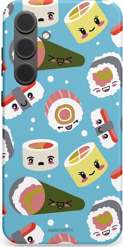 Casetastic Hoesje Geschikt voor Samsung S24 Plus - Stijlvolle Beschermende Duo-layer Case - Sushi mania