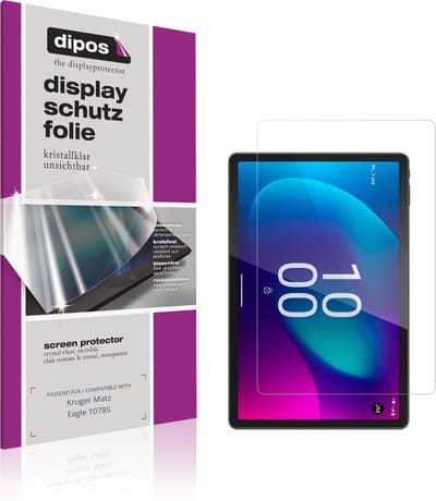 dipos – 2x Beschermfolie geschikt voor Kruger Matz Eagle 1078S | Krasbestendige & heldere Screenprotector Ultra-Thin