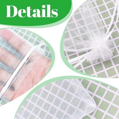 Dailygoods- Organza Zakjes 100 Stuks - Trekkoord - 10 x 15 cm - Cadeauzakjes - Sieradenzakjes - Druivenbeschermzakjes - Fruithoes