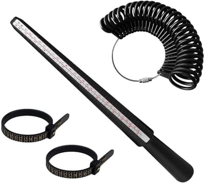Dailygoods- Ringmaatgereedschapsset - Ringmaatmeter - Vingermeter - Sieradenmaat - Kunststof - Eenvoudig te gebruiken - Ringmaat