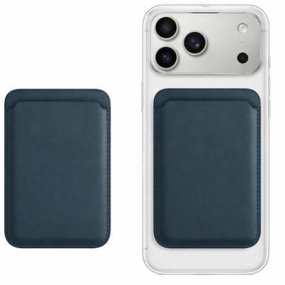 VOWLUX Compatible Magnetische Pasjeshouder Donkerblauw – Creditcard Kaart Portemonnee – Geschikt voor iPhone 12/13/14/15/16/17 (Mini/Pro/Max/Plus/Air) – PU Leer Luxe – Extra Sterk 24 Magneten – Max 3 Kaarten – Geschikt voor MagSafe Hoesjes