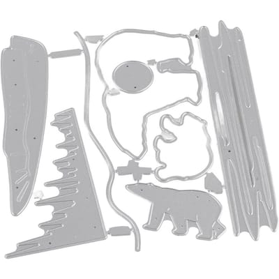 Kerst Metalen Snijmallen Scrapbooking Embossing Stencil voor Kaarten Maken Kerst DIY Kaart white