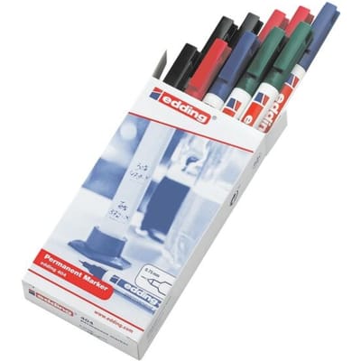Markers edding 404, met fijne punt, zwart, 10 stuks