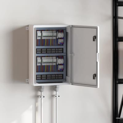 vidaXL - Besturingskast - Grijs - 47 - x - 20 - x - 50 - cm - ABS - Kunststof