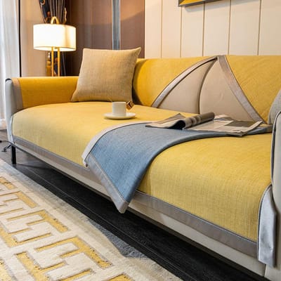 Frost Goud Satijn Gebonden Randen Bankkussens Moderne Valuta Antislip Matte Bankhoezen voor Hoom Sliphoezen Bankarmleuninghoezen 70x70cm 1pcs