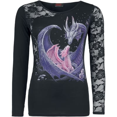 Spiral - Gothic Shirt met lange mouwen - Maternal Instincts - S tot XXL - voor Vrouwen - zwart
