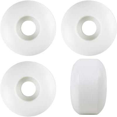 Skateboard Wielen - Trick Wielen - Tricks Uitvoeren - Inclusief Lagers - 52mm Diameter - Wit