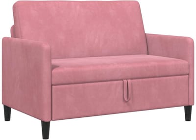 vidaXL - Sofa - met - Opbergruimte - Roze - 122 - x - 78 - x - 87 - cm - Polyester