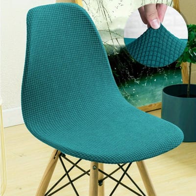 Housse de chaise imperméable en jacquard, à dossier court, réglable, pour salle à manger, bar, fête, maison, usage quotidien 1pcs chair cover vert