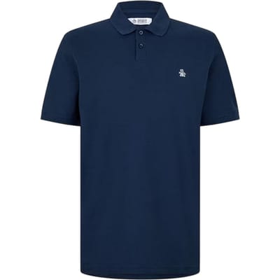 Original Penguin Heren Geborduurd Logo Poloshirt (Yale Blauw)
