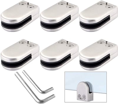 Cosensi - Glass Clamps - Verstelbare glazen klemmen - Zilver - Handrail bevestiging - Voor balustrades en trappen