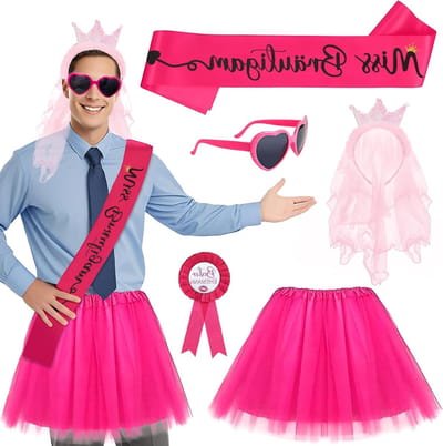 JGA Mannen Kostuum Tuniek met Accessoires voor Herenfeest en Bruiloft Decoratie, Perfect voor Feestelijke Gelegenheden