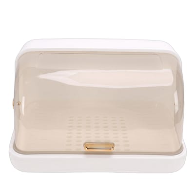 Boîte de séchage pour vaisselle Bol Grande capacité Gain de place Anti-poussière Plastique Égouttoir à vaisselle avec couvercle pour cuisine L Blanc white