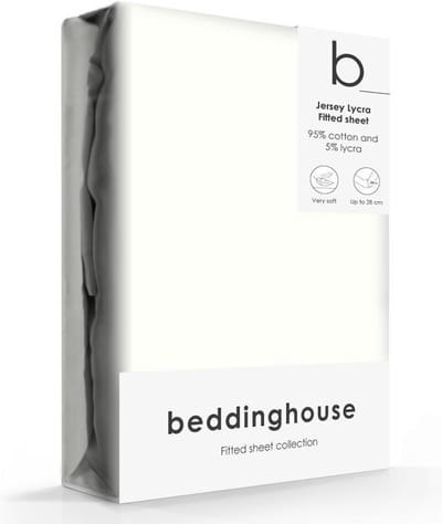 Beddinghouse Jersey-Lycra Hoeslaken Offwhite-140/160 x 200/220 cm